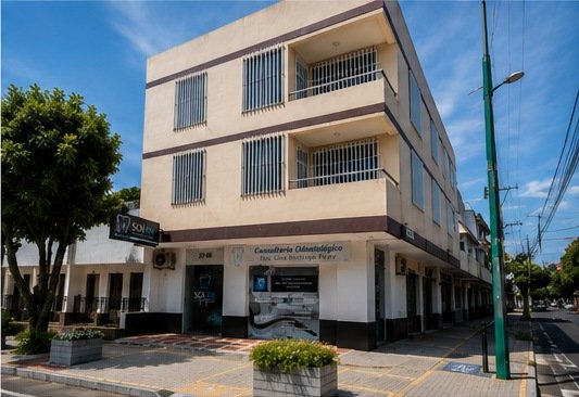 Vista de la esquina del edificio donde está ubicado SOI RX