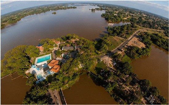 Vista aérea del Planchón y la ciénaga